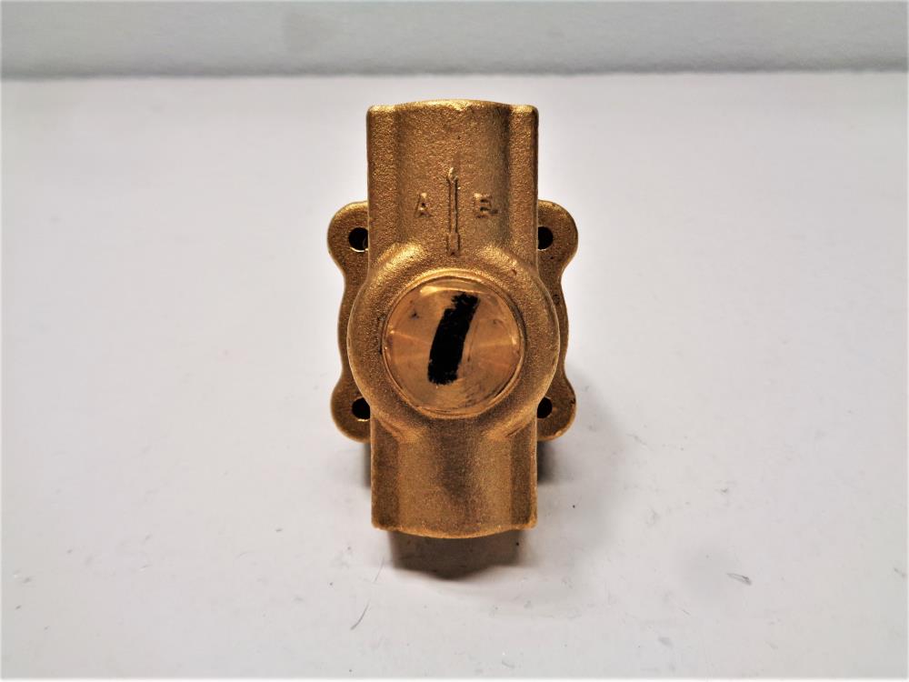 Dayton 2 Way 1/2" Hi Temp Steam Brass Solenoid Valve, 2A198 